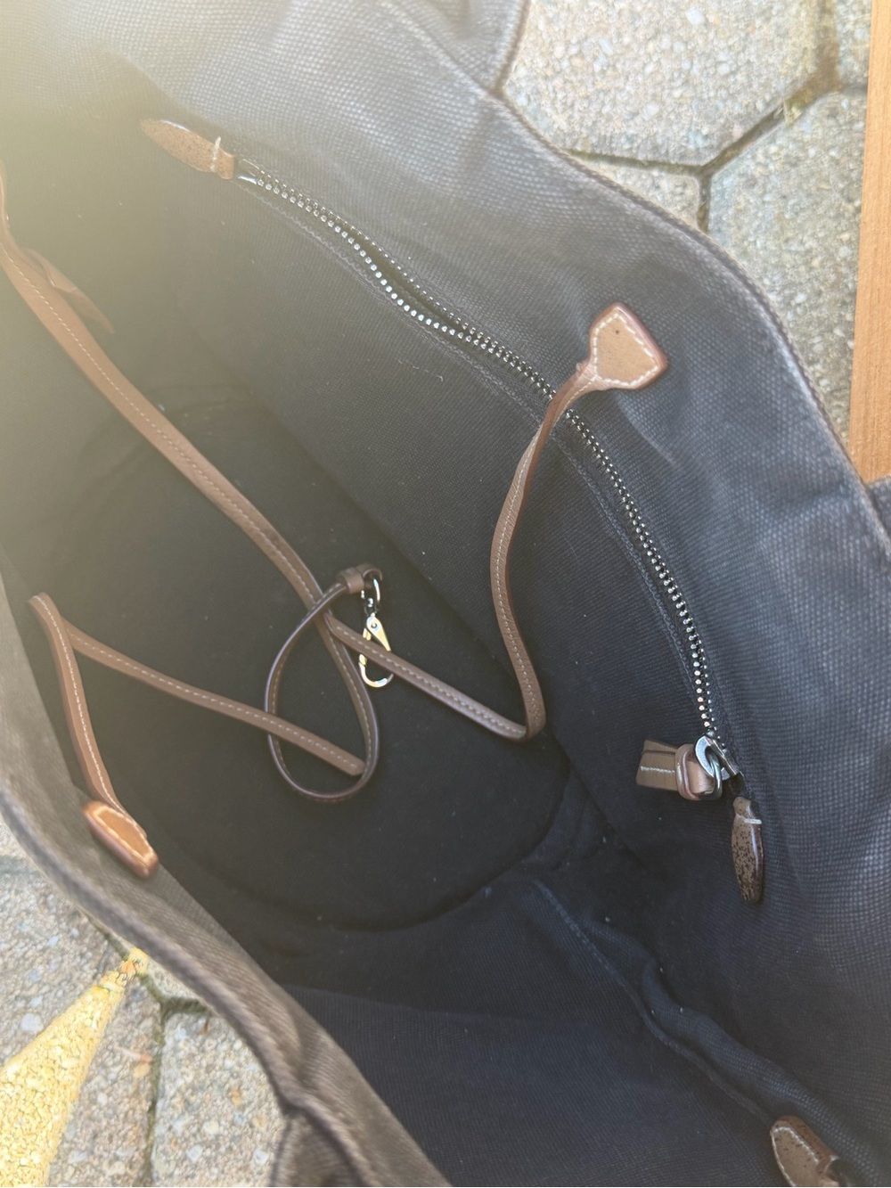 Prada Black Canvas Tote with Logo - Picture 11 of 12